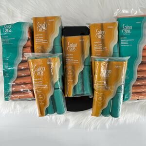 Salon Care Cold Wave Perm Rods New Factory Sealed lot Vintage - NOS Orange Blue